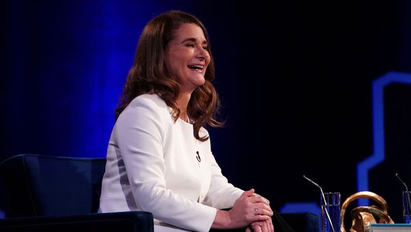 Melinda Gates speaks to Oprah Winfrey on stage during a taping of her TV show in the Manhattan borough of New York City, New York, U.S., February 5, 2019 - Sputnik International