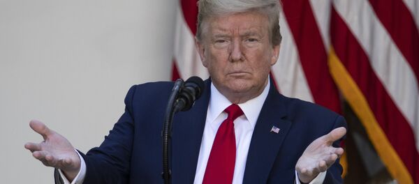 President Donald Trump gestures during a White House National Day of Prayer Service in the Rose Garden of the White House, Thursday, May 7, 2020, in Washington President Donald Trump gestures during a White House National Day of Prayer Service in the Rose Garden of the White House, Thursday, May 7, 2020, in Washington - Sputnik International