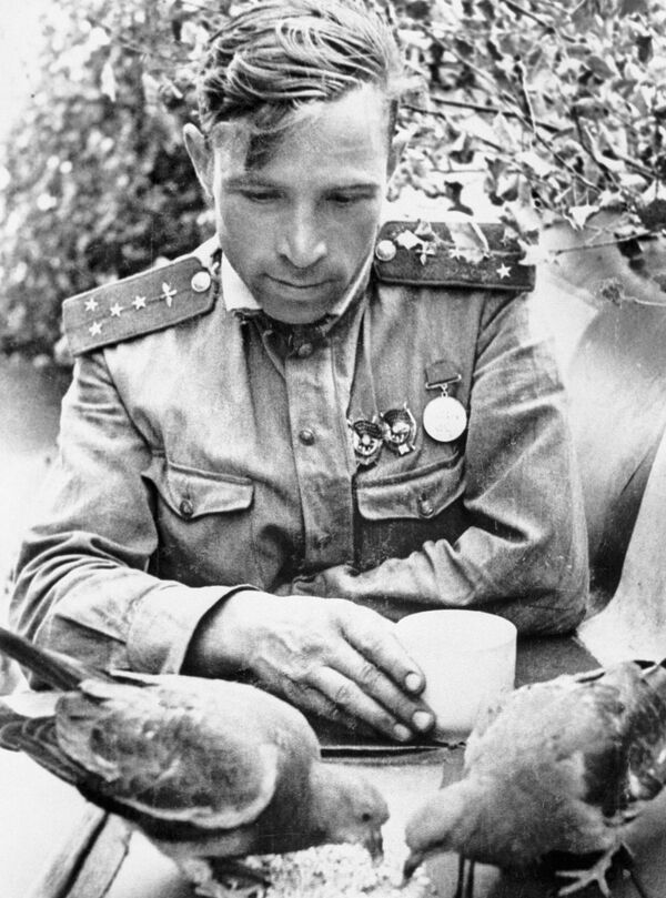 A navigator of the 263rd Fighter Aviation Regiment, Captain Viktor Vasilievich Popov, 1943 - Sputnik International