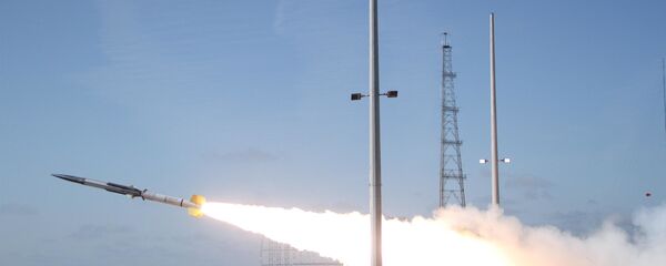 A team from U.S. Navy conduct a GQM-163 “Coyote” Supersonic Sea Skimming Target (SSST) launch Sept. 12 at Wallops Flight Facility in Virginia. The Coyote replicates a family of supersonic sea skimming Anti-Ship Cruise Missile (ASCM) threats for fleet training and test and evaluation of ship self-defense systems. (NASA photo) - Sputnik International