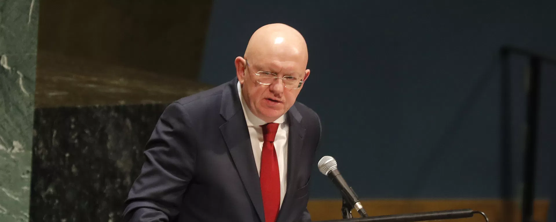 Russian ambassador to the United Nations Nebenzia Vassily speaks during a Holocaust memorial event at U.N. headquarters, Monday, Jan. 27, 2020. - Sputnik International, 1920, 23.05.2024