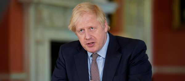 Britain's Prime Minister Boris Johnson speaks during filming of his address to the nation from No 10 Downing Street following the outbreak of the coronavirus disease (COVID-19), London, Britain, May 10, 2020 Britain's Prime Minister Boris Johnson speaks during filming of his address to the nation from No 10 Downing Street following the outbreak of the coronavirus disease (COVID-19), London, Britain, May 10, 2020 - Sputnik International
