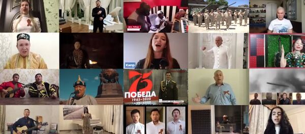 people sing song Victory Day people sing song Victory Day - Sputnik International