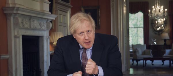 In this grab taken from video issued by Downing Street on Sunday, May 10, 2020, Britain's Prime Minister Boris Johnson delivers an address on lifting the country's lockdown amid the coronavirus pandemic. - Sputnik International