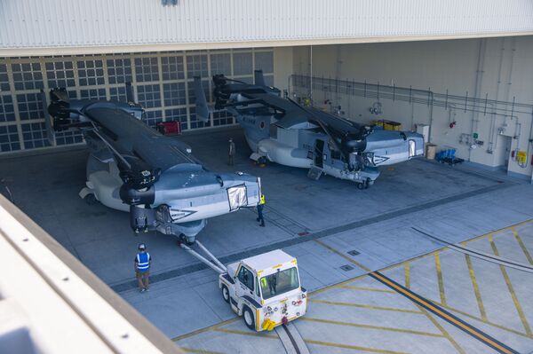 Video: Japan Takes Delivery of Accident-Prone V-22B Osprey Tiltrotor Aircraft Video: Japan Takes Delivery of Accident-Prone V-22B Osprey Tiltrotor Aircraft - Sputnik International