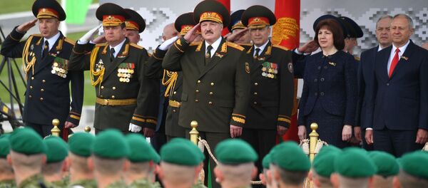 Belarusian President Alexander Lukashenko at the military parade dedicated to the 75th anniversary of victory in the Great Patriotic War, Minsk, Belarus, May 9, 2020. Belarusian President Alexander Lukashenko at the military parade dedicated to the 75th anniversary of victory in the Great Patriotic War, Minsk, Belarus, May 9, 2020. - Sputnik International