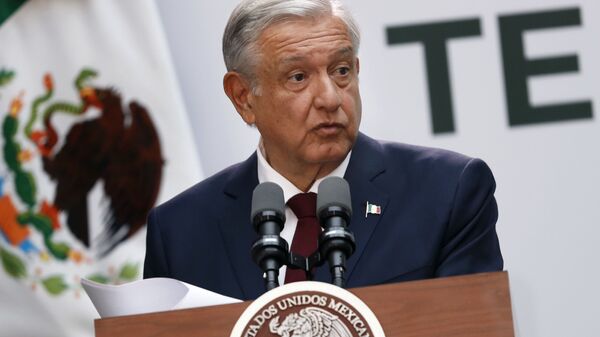 Mexican President Andrés Manuel López Obrador gives his first year's state of the nation address at the National Palace in Mexico City, Sunday, Sept. 1, 2019 - Sputnik International
