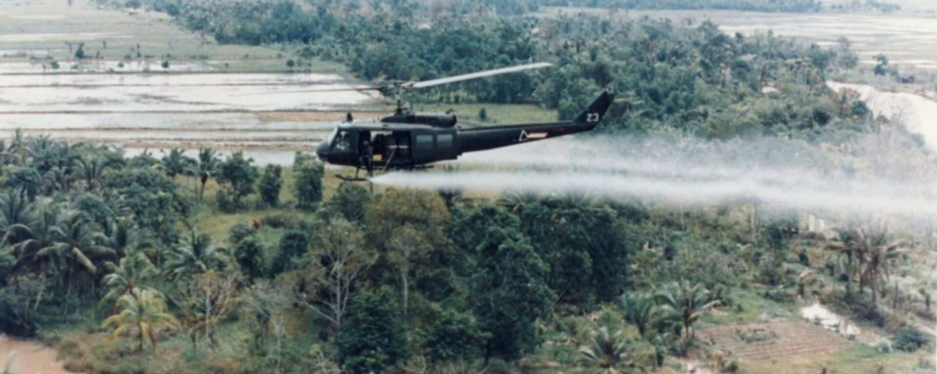 U.S. Huey helicopter spraying Agent Orange over Vietnam - Sputnik International, 1920, 10.08.2022