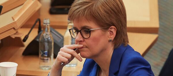 Scotland's First Minister Nicola Sturgeon attends the First Ministers Questions, amid the coronavirus disease (COVID-19) outbreak Scotland's First Minister Nicola Sturgeon attends the First Ministers Questions, amid the coronavirus disease (COVID-19) outbreak - Sputnik International