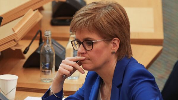Scotland's First Minister Nicola Sturgeon attends the First Ministers Questions, amid the coronavirus disease (COVID-19) outbreak - Sputnik International