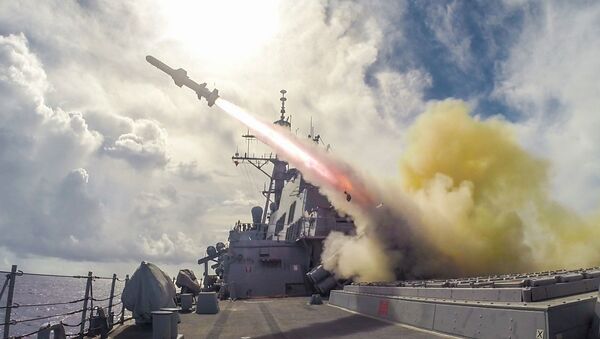 Harpoon missile fired in the waters near Guam - Sputnik International