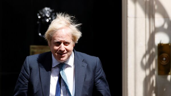 Britain's Prime Minister Boris Johnson is seen at 10 Downing Street, following the outbreak of the coronavirus disease (COVID-19), London, Britain, May 13, 2020 - Sputnik International