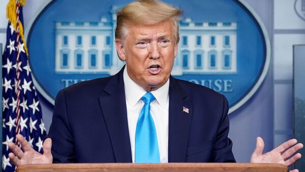 U.S. President Donald Trump addresses the daily coronavirus task force briefing at the White House in Washington, U.S., April 7, 2020 - Sputnik International