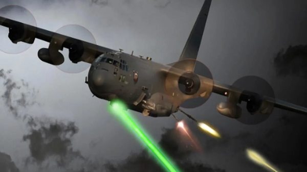 An Air Force Special Operations Command photo illustration of a laser-equipped AC-130J Ghostrider gunship in action - Sputnik International