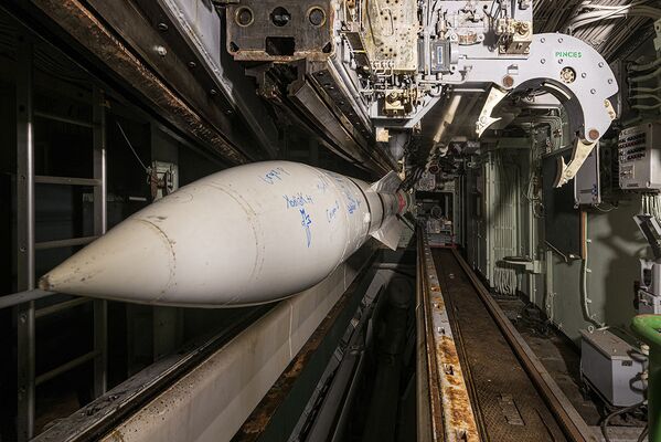 View of a Masurca missile in the missile loading room on a French warship discovered by photographer Bob Thissen - Sputnik International