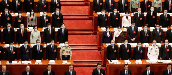 Chinese President Xi Jinping and officials attend the opening session of NPC in Beijing Chinese President Xi Jinping and officials attend the opening session of NPC in Beijing - Sputnik International
