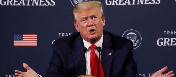 US President Donald Trump speaks with members of the business community while visiting the Ford Rawsonville Components Plant, which is making ventilators and medical supplies, during the coronavirus disease (COVID-19) pandemic in Ypsilanti, Michigan, U.S. - Sputnik International