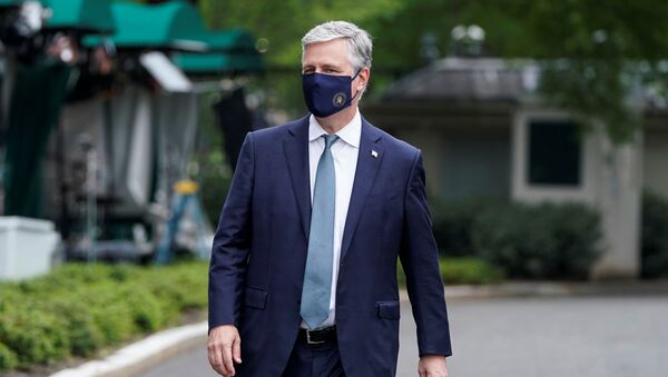 National Security Advisor Robert O'Brien walks after being interviewed at the White House in Washington, U.S., May 24, 2020 - Sputnik International