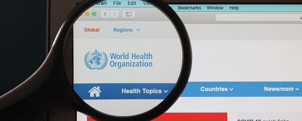 WHO World Health Organization website on Coronavirus pandemic COVID-19 - Sputnik International