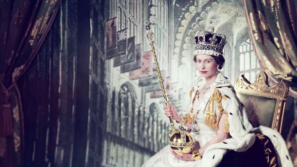 Queen Elizabeth II during coronation - Sputnik International