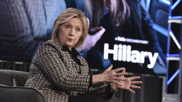 Hillary Clinton participates in the Hulu Hillary panel during the Winter 2020 Television Critics Association Press Tour, on Friday, Jan. 17, 2020, in Pasadena, Calif. - Sputnik International