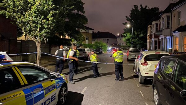 London police on the crime scene - Sputnik International