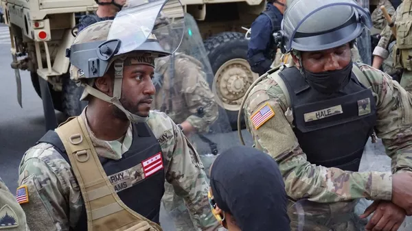 US National Guard during protests in Washington DC, 3 June 2020 - Sputnik International