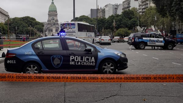 - Police cars are parked at a crime scene in Buenos Aires, Argentina, Thursday, May 9, 2019. - Sputnik International