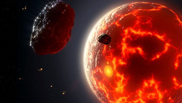 Artist's impression of magma ocean planet. - Sputnik International