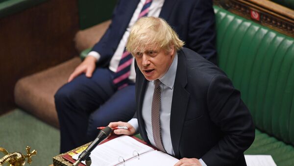 Britain's Prime Minister Boris Johnson speaks during question period at the House of Commons in London, Britain June 3, 2020 - Sputnik International