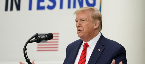 U.S. President Donald Trump speaks during a coronavirus disease (COVID-19) outbreak response press briefing in the Rose Garden of the White House in Washington, U.S., May 11, 2020. - Sputnik International