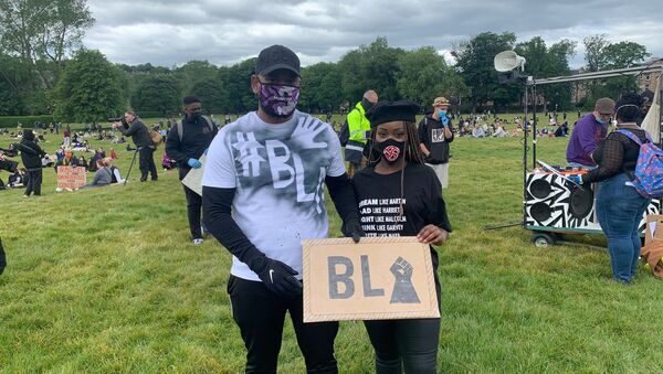 Organisers of Black Lives Matter Demonstration in Holyrood Park, Edinburgh  - Sputnik International