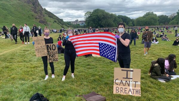 ‘I Can’t Breathe’ at Edinburgh BLM Demonstration  - Sputnik International