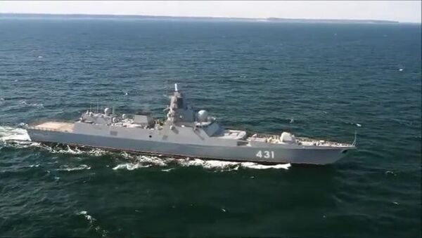 Trials of Admiral Kasatonov frigate in Barents sea - Sputnik International