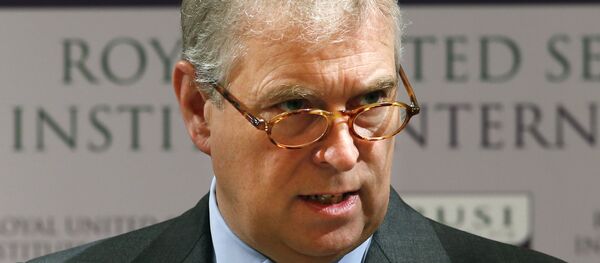 In this Tuesday, Oct. 1, 2013 file photo, Britain's Prince Andrew delivers the keynote speech of the Japan-UK security cooperation conference in Tokyo. Prince Andrew in a statement Saturday Aug. 24, 2019 denied any knowledge of criminal behavior by one-time friend Jeffrey Epstein who killed himself in a New York jail while awaiting trial on sex trafficking charges In this Tuesday, Oct. 1, 2013 file photo, Britain's Prince Andrew delivers the keynote speech of the Japan-UK security cooperation conference in Tokyo. Prince Andrew in a statement Saturday Aug. 24, 2019 denied any knowledge of criminal behavior by one-time friend Jeffrey Epstein who killed himself in a New York jail while awaiting trial on sex trafficking charges - Sputnik International