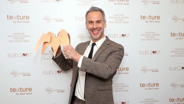 NEW YORK, NY - FEBRUARY 07: Adam Rapoport poses with award for Bon Appйtit Magazine during Ellie Awards 2017 at Cipriani, Wall Street on February 7, 2017 in New York City - Sputnik International