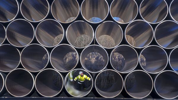 FILE - In this Dec. 6, 2016 file photo tubes are stored in Sassnitz, Germany, to construct the natural gas pipeline Nord Stream 2 from Russia to Germany - Sputnik International