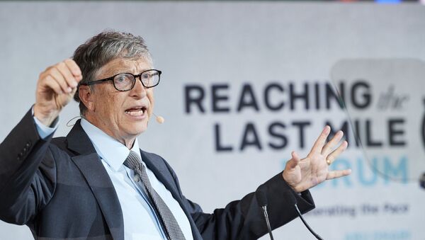 Microsoft founder and Co- chair of the Bill and Melinda Gates Foundation, Bill Gates is pictured at the Reaching The Last Mile forum on Nov. 19, 2019, at the Louvre in Abu Dhabi - Sputnik International