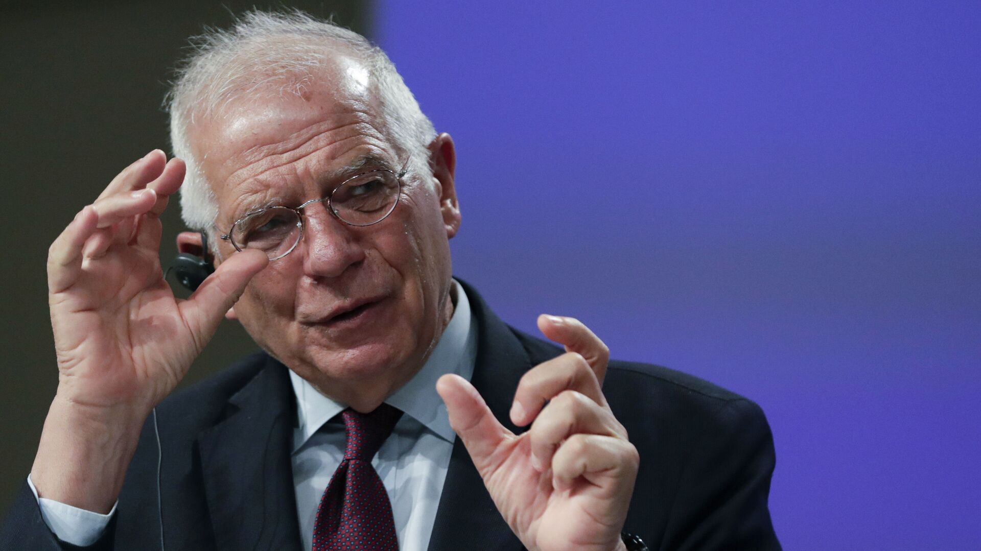 European Union foreign policy chief Josep Borrell addresses a video press conference at EU headquarters in Brussels, Tuesday, June 2, 2020 - Sputnik International, 1920, 09.02.2021