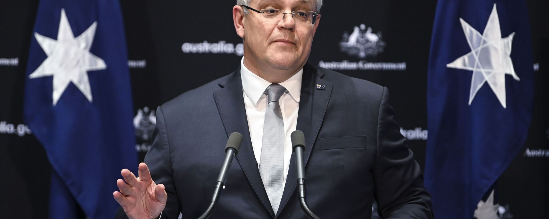 Australian Prime Minister Scott Morrison speaks to the media during a press conference at Parliament House in Canberra, Friday, May 1, 2020 - Sputnik International, 1920, 16.08.2022