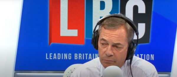 Nigel Farage owned by a caller on LBC Nigel Farage owned by a caller on LBC - Sputnik International