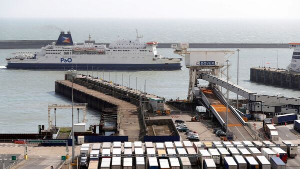 Freight traffic awaits departure from the Port of Dover in Britain, March 17, 2020. - Sputnik International