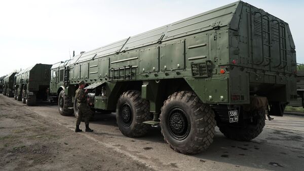 Iskander missile launchers in Russia's Kaliningrad. File photo. - Sputnik International