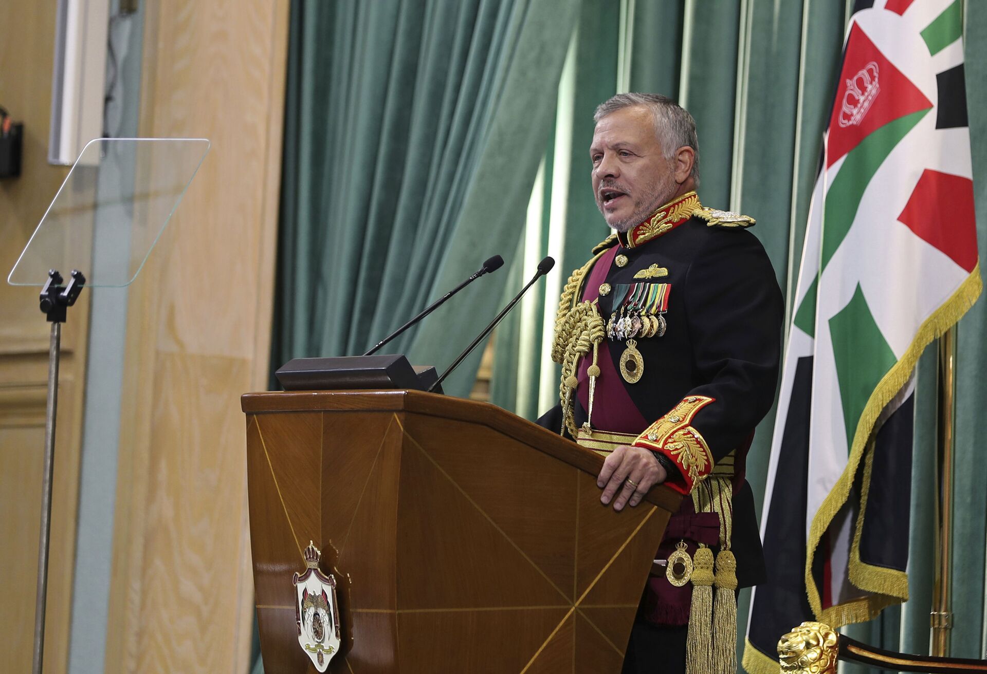 Jordan's King Abdullah II, speaks to Parliament in Amman, Jordan, Sunday, Nov. 10, 2019 - Sputnik International, 1920, 03.10.2021