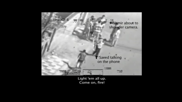 A screenshot from the video Collateral Murder showing the July 12, 2007, attack by US Army helicopters that killed two Reuters journalists and nine Iraqi civilians - Sputnik International