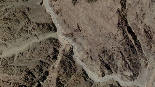A satellite image taken over Galwan Valley in Ladakh, India, parts of which are contested with China - Sputnik International