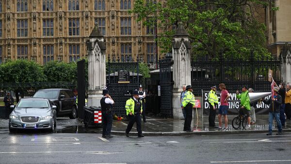 The car carrying Britain's Prime Minister Boris Johnson leaves the Houses of Parliament, in London, Britain, June 17, 2020.  - Sputnik International
