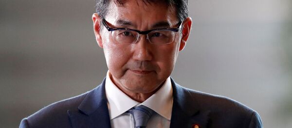 Katsuyuki Kawai arrives to Prime Minister Shinzo Abe's official residence in Tokyo, Japan September 11, 2019 Katsuyuki Kawai arrives to Prime Minister Shinzo Abe's official residence in Tokyo, Japan September 11, 2019 - Sputnik International