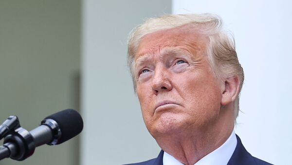 U.S. President Donald Trump pauses while speaking about the cost of treating diabetes in the White House Rose Garden during the coronavirus disease (COVID-19) outbreak in Washington, U.S., May 26, 2020 - Sputnik International
