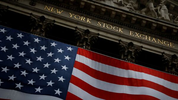The New York Stock Exchange is seen in the financial district of lower Manhattan during the outbreak of the coronavirus disease (COVID-19) in New York City, New York, U.S., April 13, 2020. - Sputnik International